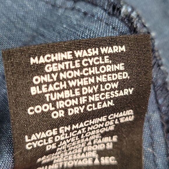 🔸️J Brand Blue Linen Blend Bacall Shirt Dress w/Pockets Small - Picture 13 of 13